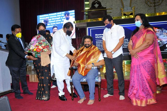 Felicitation by ex Home minister K J George